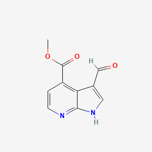 molecular formula C10H8N2O3 B3026934 methyl 3-formyl-1H-pyrrolo[2,3-b]pyridine-4-carboxylate CAS No. 1190314-06-7