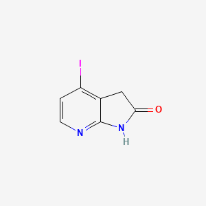 molecular formula C7H5IN2O B3026943 4-iodo-1H,2H,3H-pyrrolo[2,3-b]pyridin-2-one CAS No. 1190321-89-1