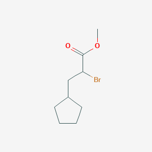 B3026949 Methyl 2-bromo-3-cyclopentylpropanoate CAS No. 1191453-82-3