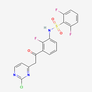 N-(3-(2-(2-chloropyrimidin-4-yl)acetyl)-2-fluorophenyl)-2,6-difluorobenzenesulfonamide