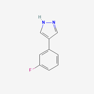 molecular formula C9H7FN2 B3026960 4-(3-Fluorophenyl)-1H-pyrazole CAS No. 1196145-51-3