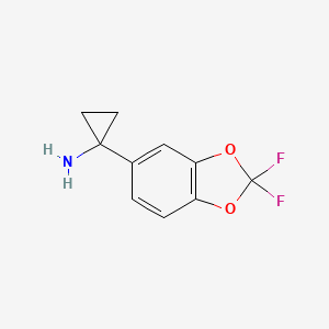 molecular formula C10H9F2NO2 B3026966 1-(2,2-Difluorobenzo[D][1,3]dioxol-5-YL)cyclopropanamine CAS No. 1196157-40-0