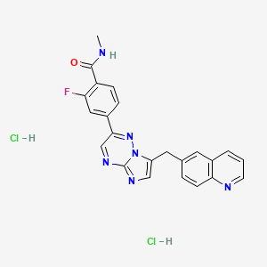 molecular formula C23H19Cl2FN6O B3026971 Capmatinib dihydrochloride CAS No. 1197376-85-4