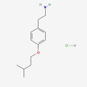molecular formula C13H22ClNO B3026979 盐酸{2-[4-(3-甲基丁氧基)苯基]乙基}胺 CAS No. 1201633-54-6