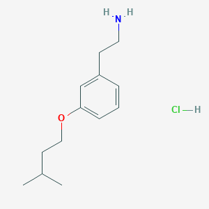 molecular formula C13H22ClNO B3026980 {2-[3-(3-甲基丁氧基)苯基]乙基}胺盐酸盐 CAS No. 1201633-60-4