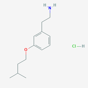 molecular formula C13H22ClNO B3026980 {2-[3-(3-Methylbutoxy)phenyl]ethyl}amine hydrochloride CAS No. 1201633-60-4