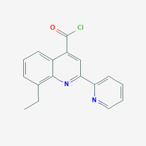 8-Ethyl-2-pyridin-2-ylquinoline-4-carbonyl chloride hydrochloride