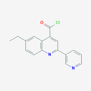 6-Ethyl-2-pyridin-3-ylquinoline-4-carbonyl chloride hydrochloride