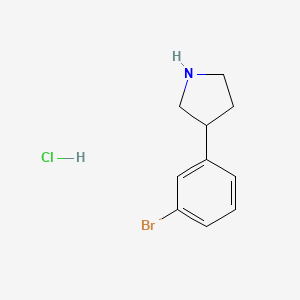 molecular formula C10H13BrClN B3026990 3-(3-Bromophenyl)pyrrolidine hydrochloride CAS No. 1203681-69-9