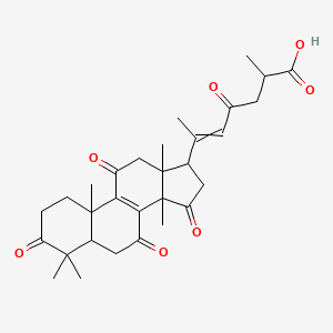 2-Methyl-4-oxo-6-(4,4,10,13,14-pentamethyl-3,7,11,15-tetraoxo-2,5,6,12,16,17-hexahydro-1H-cyclopenta[a]phenanthren-17-yl)hept-5-enoic acid