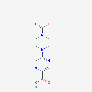 molecular formula C14H20N4O4 B3027003 5-(4-(叔丁氧羰基)哌嗪-1-基)吡嗪-2-羧酸 CAS No. 1209646-17-2