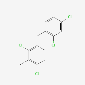molecular formula C14H10Cl4 B3027006 Benzene, 1,3-dichloro-4-((2,4-dichlorophenyl)methyl)-2-methyl- CAS No. 121107-43-5