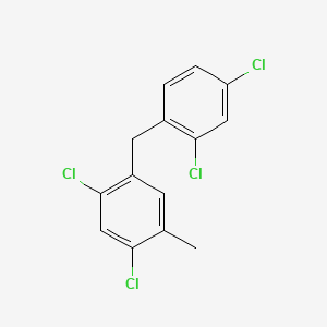 Benzene, 1,5-dichloro-2-((2,4-dichlorophenyl)methyl)-4-methyl-