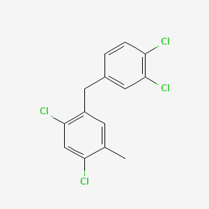 Benzene, 1,5-dichloro-2-((3,4-dichlorophenyl)methyl)-4-methyl-