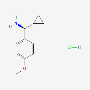 molecular formula C11H16ClNO B3027021 (S)-Cyclopropyl(4-methoxyphenyl)methanamine hydrochloride CAS No. 1213693-68-5