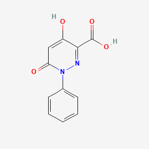molecular formula C11H8N2O4 B3027031 4-Hydroxy-6-oxo-1-phenyl-1,6-dihydropyridazine-3-carboxylic acid CAS No. 121582-62-5