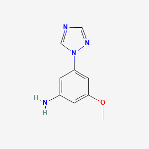 molecular formula C9H10N4O B3027042 3-Methoxy-5-(1h-1,2,4-triazol-1-yl)aniline CAS No. 1220630-56-7