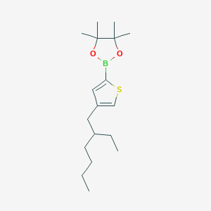 molecular formula C18H31BO2S B3027047 4-(2-Ethylhexyl)-2-(4,4,5,5-tetramethyl-1,3,2-dioxaborolan-2-yl)thiophene CAS No. 1224430-50-5