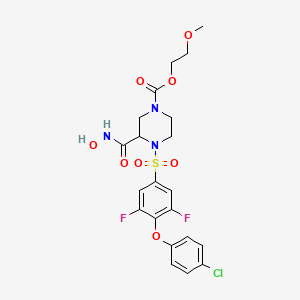 molecular formula C21H22ClF2N3O8S B3027048 XL-784 (free base) CAS No. 1224964-36-6