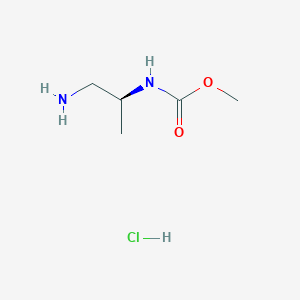 molecular formula C5H13ClN2O2 B3027056 (S)-Methyl (1-aminopropan-2-yl)carbamate hydrochloride CAS No. 1229025-32-4