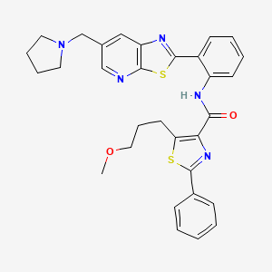 molecular formula C31H31N5O2S2 B3027058 SRT3025 CAS No. 1231952-55-8