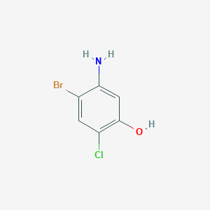 molecular formula C6H5BrClNO B3027061 5-氨基-4-溴-2-氯苯酚 CAS No. 1232505-77-9