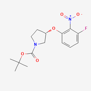 molecular formula C15H19FN2O5 B3027079 (S)-tert-Butyl 3-(3-fluoro-2-nitrophenoxy)pyrrolidine-1-carboxylate CAS No. 1233860-18-8