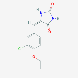 molecular formula C12H11ClN2O3 B302708 5-(3-Chloro-4-ethoxybenzylidene)-2,4-imidazolidinedione 