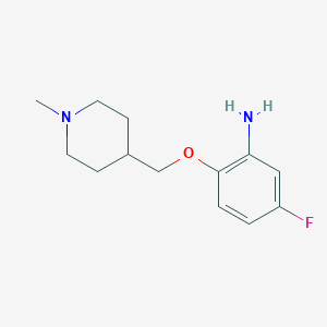 molecular formula C13H19FN2O B3027087 5-Fluoro-2-[(1-methylpiperidin-4-yl)methoxy]aniline CAS No. 1233951-73-9