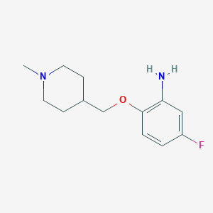 molecular formula C13H19FN2O B3027087 5-氟-2-[(1-甲基哌啶-4-基)甲氧基]苯胺 CAS No. 1233951-73-9