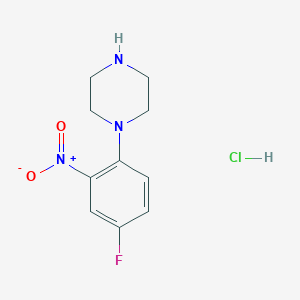molecular formula C10H13ClFN3O2 B3027089 1-(4-Fluoro-2-nitrophenyl)piperazine hydrochloride CAS No. 1233951-86-4