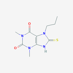 molecular formula C10H14N4O2S B302709 1,3-dimethyl-7-propyl-8-sulfanyl-3,7-dihydro-1H-purine-2,6-dione 