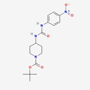 molecular formula C17H24N4O5 B3027090 叔丁基 4-[3-(4-硝基苯基)脲基]哌啶-1-羧酸酯 CAS No. 1233951-89-7