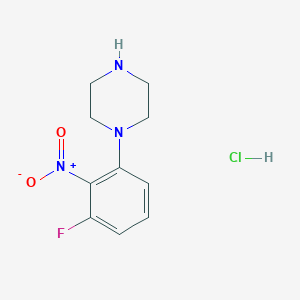molecular formula C10H13ClFN3O2 B3027094 1-(3-Fluoro-2-nitrophenyl)piperazine hydrochloride CAS No. 1233952-08-3