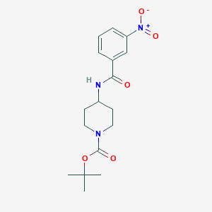 molecular formula C17H23N3O5 B3027095 tert-Butyl 4-(3-nitrobenzamido)piperidine-1-carboxylate CAS No. 1233952-09-4