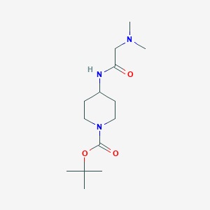 molecular formula C14H27N3O3 B3027096 tert-Butyl 4-[2-(dimethylamino)acetamido]piperidine-1-carboxylate CAS No. 1233952-15-2