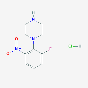 molecular formula C10H13ClFN3O2 B3027097 1-(2-Fluoro-6-nitrophenyl)piperazine hydrochloride CAS No. 1233952-17-4