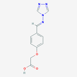 molecular formula C11H10N4O3 B302710 {4-[(E)-(4H-1,2,4-triazol-4-ylimino)methyl]phenoxy}acetic acid 