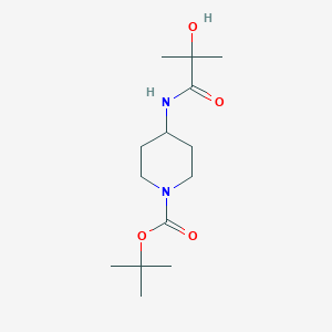 molecular formula C14H26N2O4 B3027102 叔丁基 4-(2-羟基-2-甲基丙酰氨基)哌啶-1-羧酸酯 CAS No. 1233952-42-5