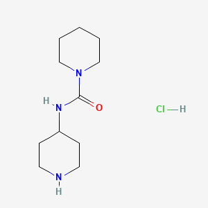 molecular formula C11H22ClN3O B3027107 N-(Piperidin-4-yl)piperidine-1-carboxamide hydrochloride CAS No. 1233952-69-6