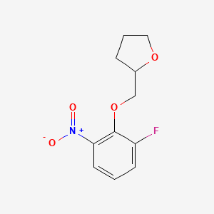 molecular formula C11H12FNO4 B3027109 2-[(2-Fluoro-6-nitrophenoxy)methyl]tetrahydrofuran CAS No. 1233952-73-2