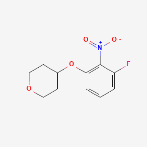 molecular formula C11H12FNO4 B3027119 4-(3-氟-2-硝基苯氧基)四氢-2H-吡喃 CAS No. 1233953-06-4
