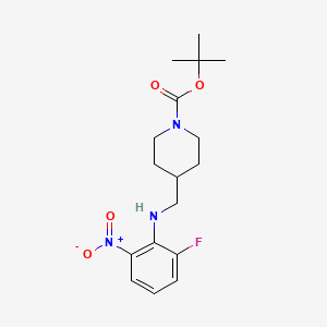 molecular formula C17H24FN3O4 B3027123 tert-Butyl 4-[(2-fluoro-6-nitrophenylamino)methyl]piperidine-1-carboxylate CAS No. 1233954-87-4