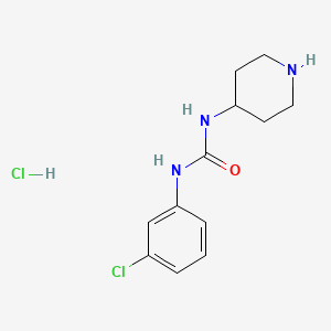 molecular formula C12H17Cl2N3O B3027132 1-(3-氯苯基)-3-(哌啶-4-基)脲盐酸盐 CAS No. 1233955-05-9
