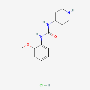 molecular formula C13H20ClN3O2 B3027141 1-(2-Methoxyphenyl)-3-(piperidin-4-yl)urea hydrochloride CAS No. 1233955-43-5