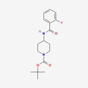 molecular formula C17H23FN2O3 B3027142 tert-Butyl 4-(2-fluorobenzamido)piperidine-1-carboxylate CAS No. 1233955-45-7