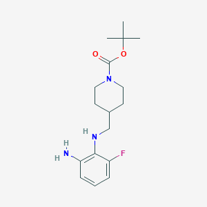molecular formula C17H26FN3O2 B3027148 tert-Butyl 4-[(2-amino-6-fluorophenylamino)methyl]piperidine-1-carboxylate CAS No. 1233955-67-3