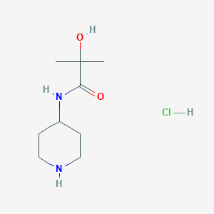 molecular formula C9H19ClN2O2 B3027151 2-Hydroxy-2-methyl-N-(piperidin-4-yl)propanamide hydrochloride CAS No. 1233955-75-3