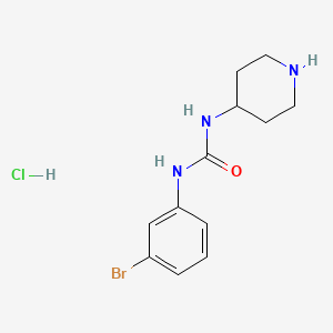 molecular formula C12H17BrClN3O B3027157 1-(3-Bromophenyl)-3-(piperidin-4-yl)ureahydrochloride CAS No. 1233958-24-1