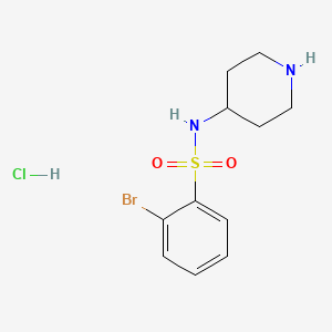 molecular formula C11H16BrClN2O2S B3027163 2-Bromo-N-(piperidin-4-yl)benzenesulfonamide hydrochloride CAS No. 1233958-34-3